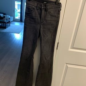 Express mid rise flare jeans gray